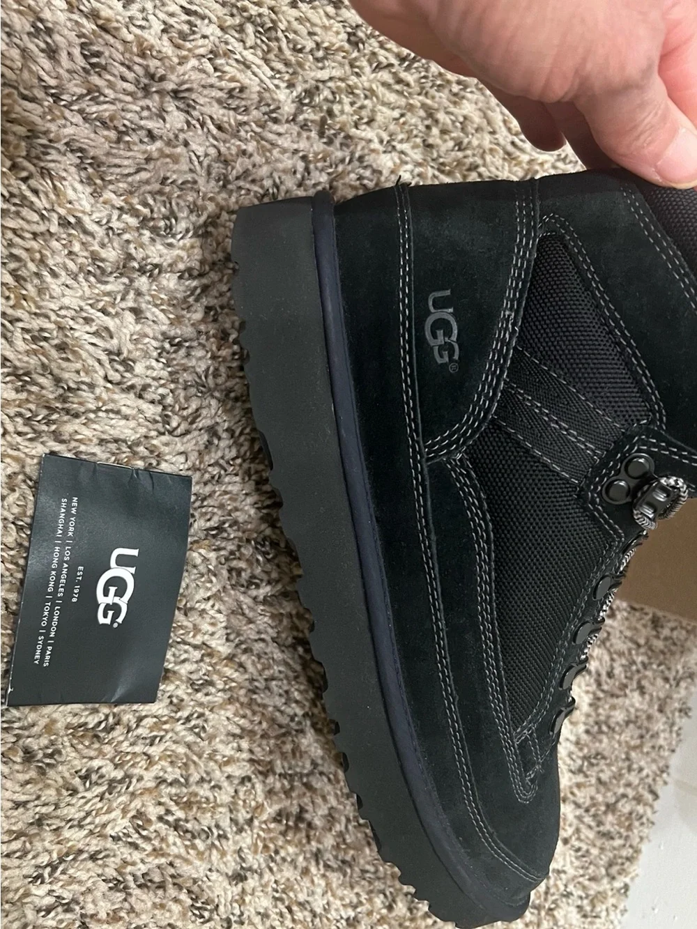 UGG Men's Black Lace-Up Ankle Boot - Rugged Urban Hiker
